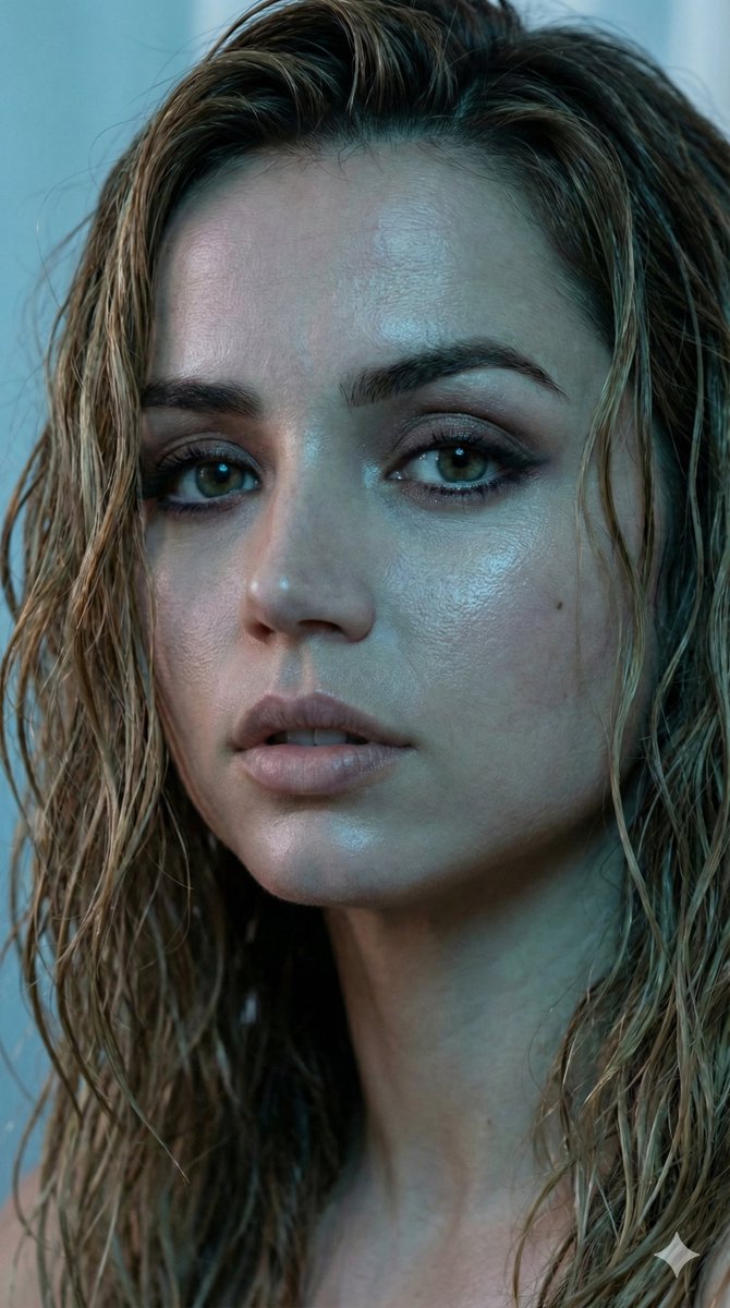 Hyper-realistic Macro Portrait of Anya Taylor-Joy with Wet Hair — example 4