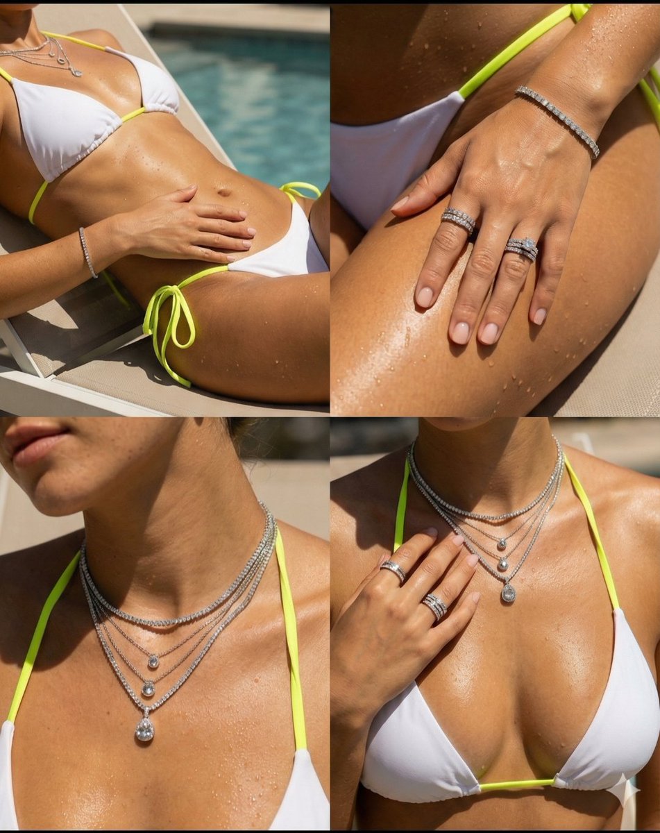2x2 Grid Luxury Jewelry Lifestyle Photoshoot — example 1