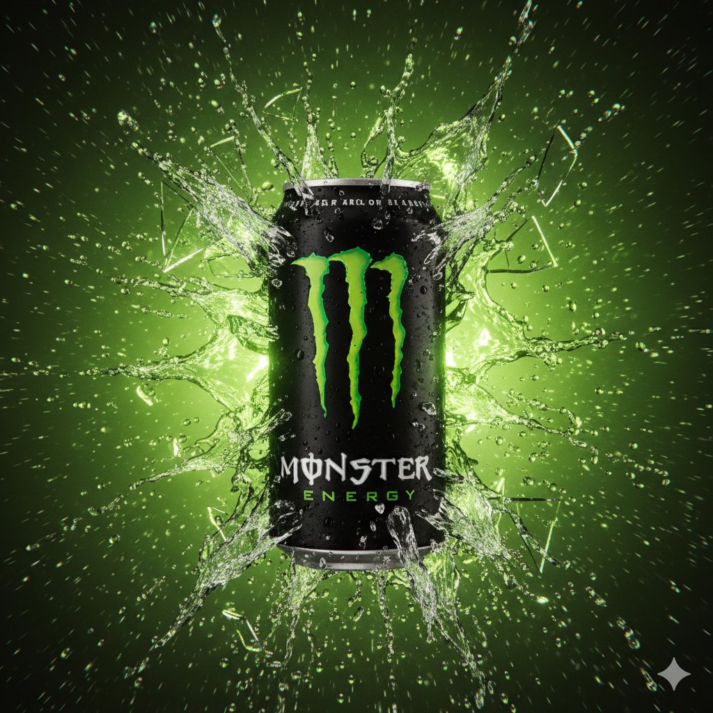 Dark Fantasy Product Shot of Monster Energy Drink — example 2