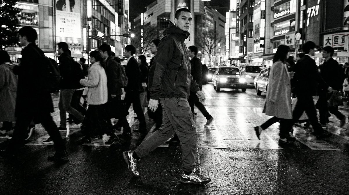 Template for Cinematic B&W Street Fashion Editorial — example 3