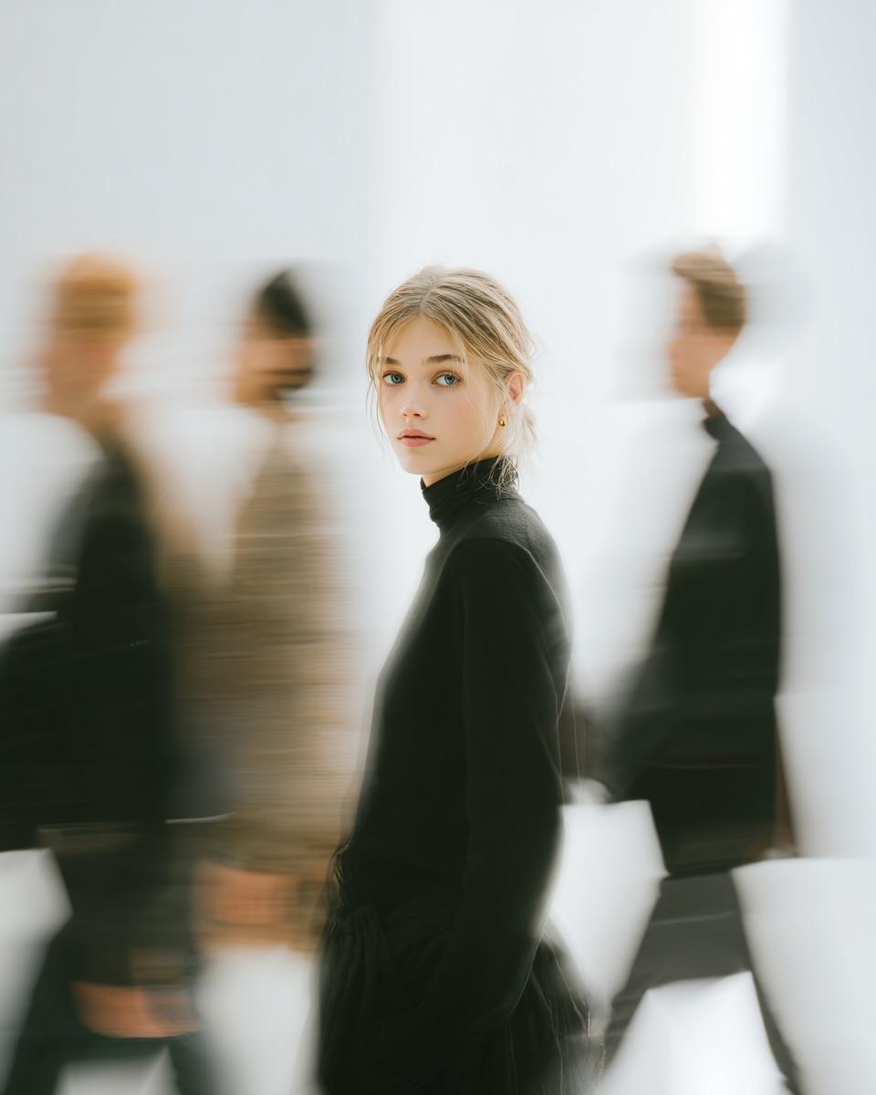 High Fashion Pictorial with Motion Blur — example 1