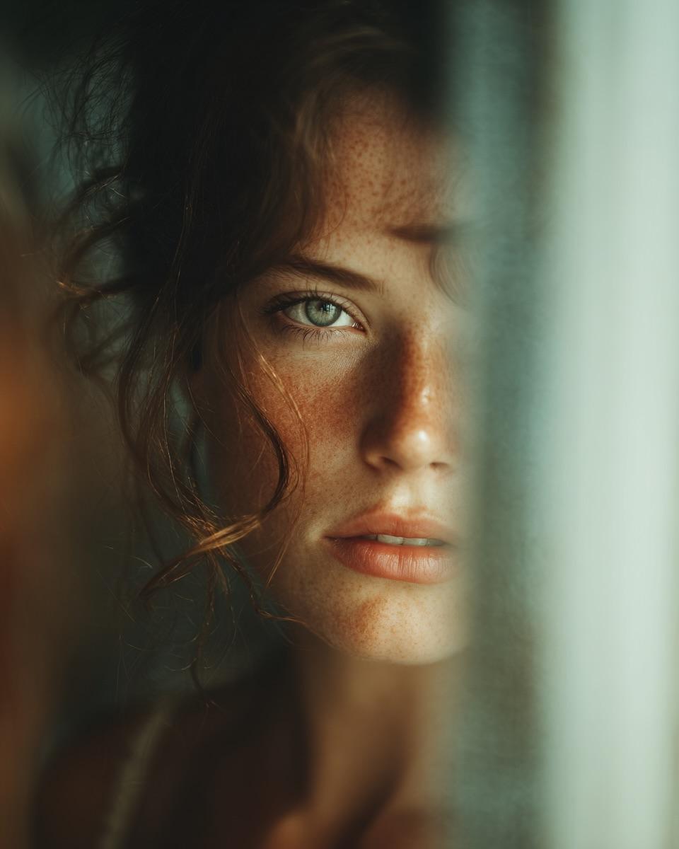 Woman's Reflection Only in Mirror — example 1
