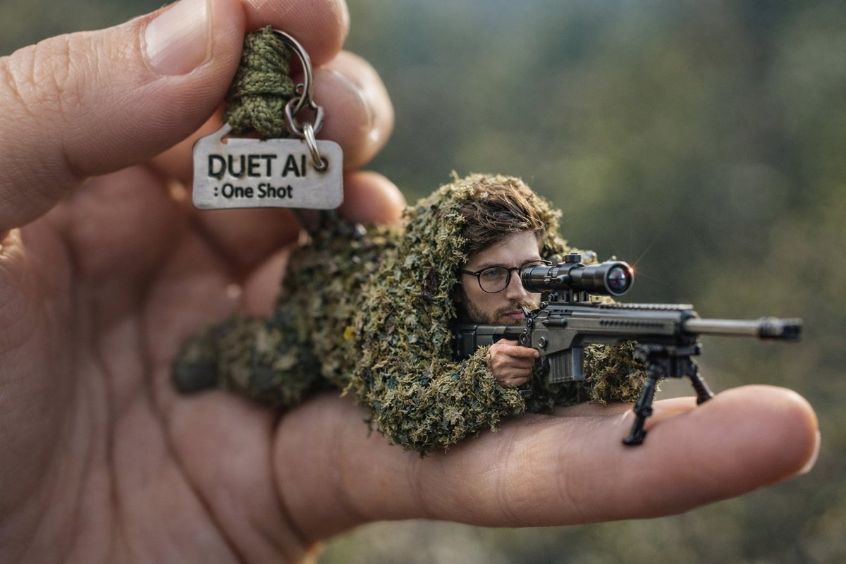 Macro Shot of Miniature Sniper Scene — example 1