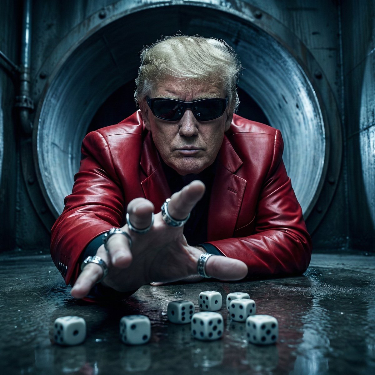 Surreal Cinematic Portrait of Donald Trump — example 1