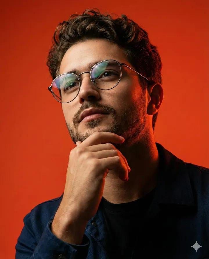 Cinematic Studio Portrait of an Intellectual Man — example 2