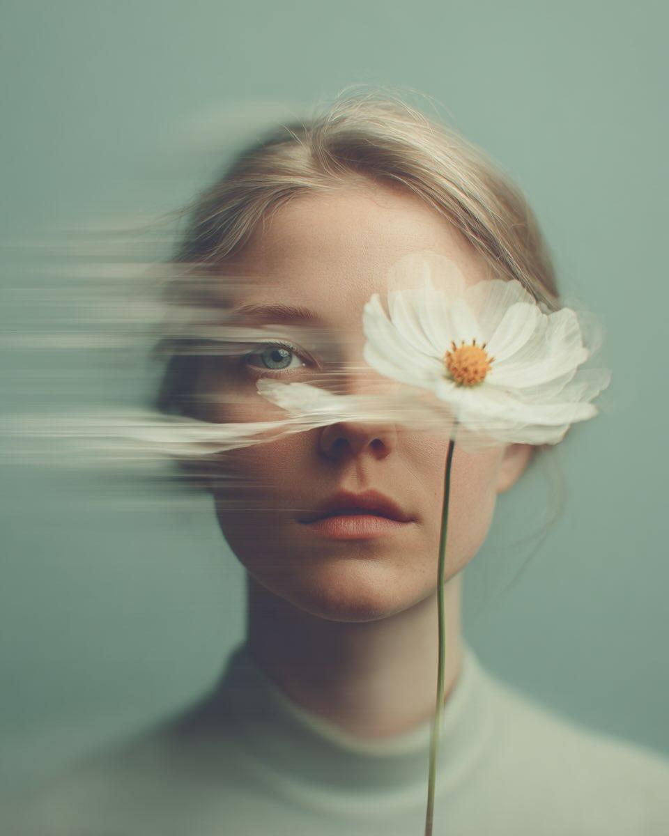 Dreamy Fine-Art Portrait with Double Exposure Effect — example 1
