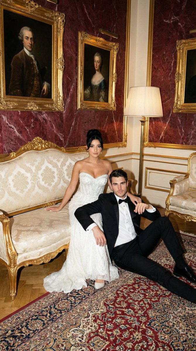 Baroque Wedding Editorial with Direct Flash — example 1