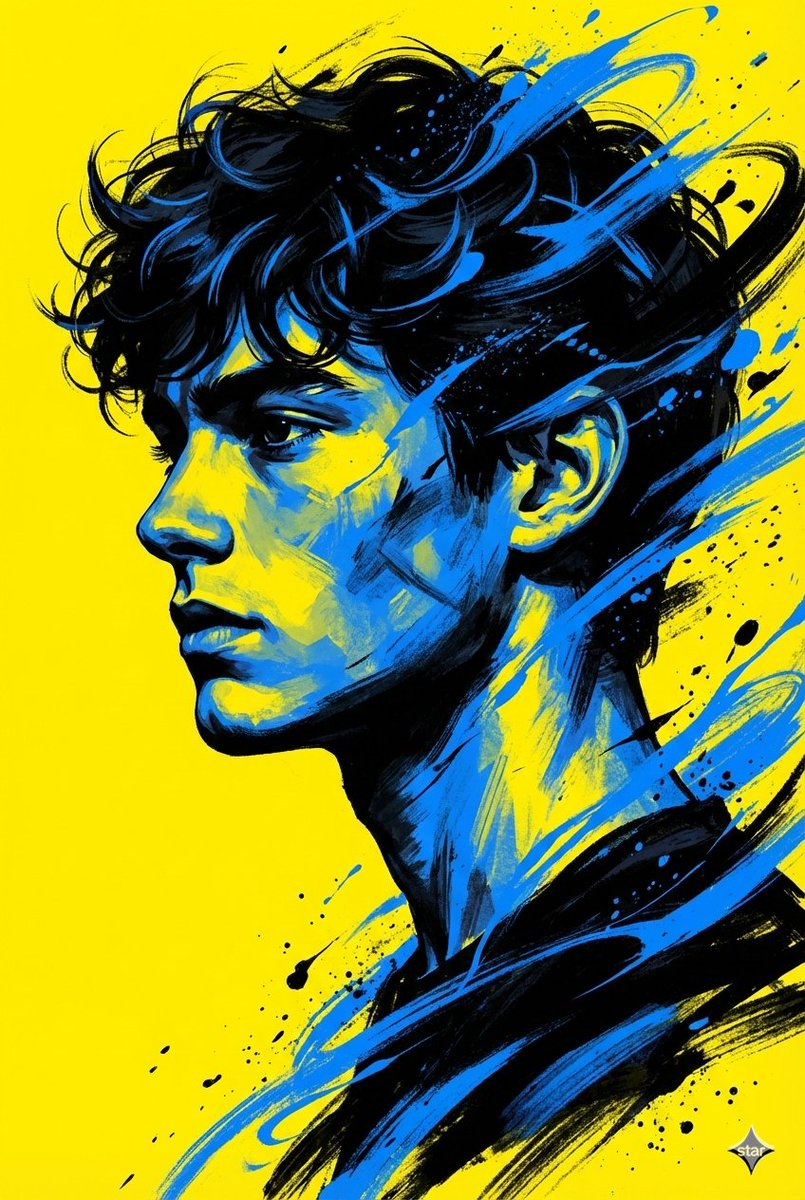 Digital Painterly Portrait with Street Art Feel — example 1