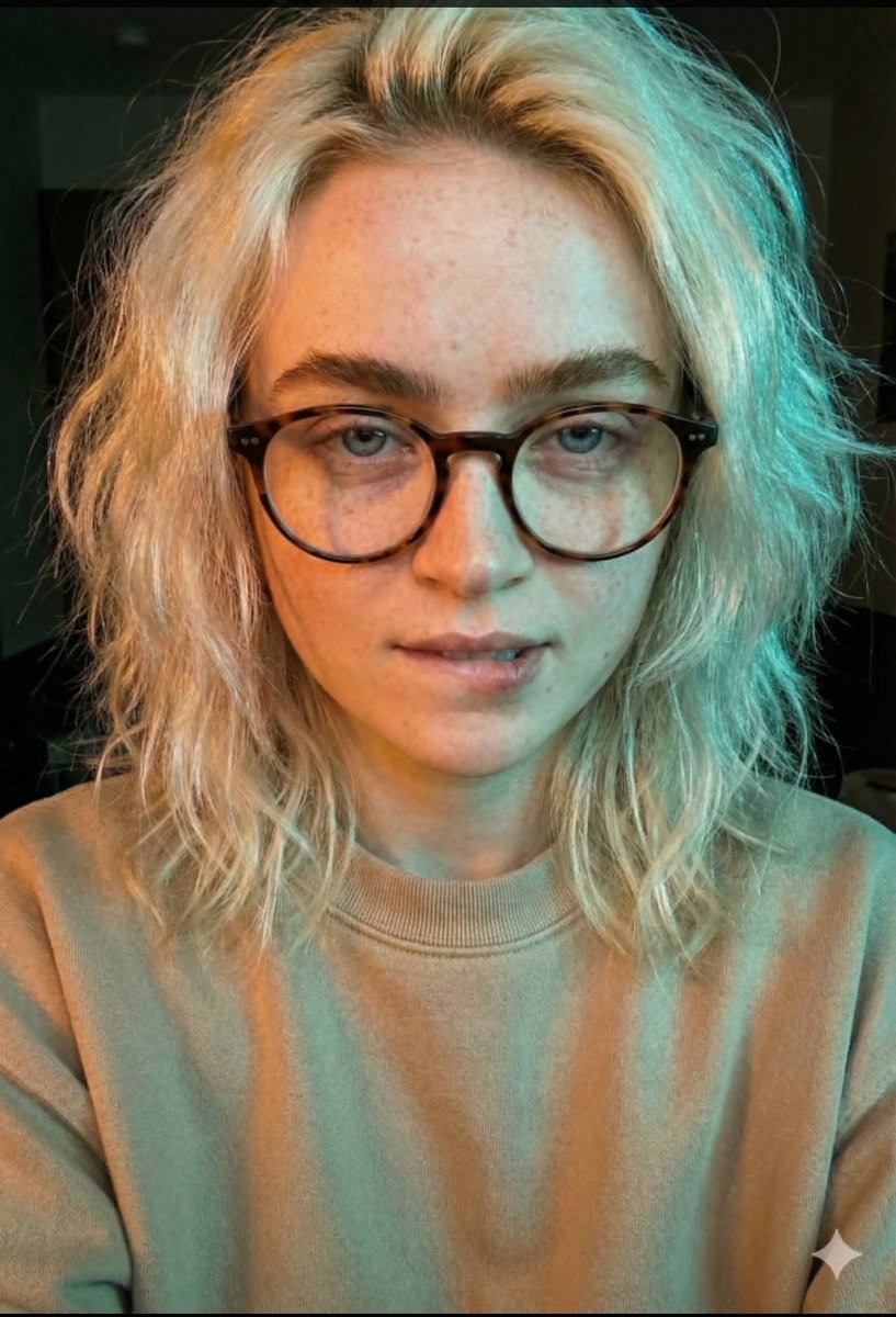 JSON Prompt for Cinematic Dual-Tone Selfie Portrait — example 2