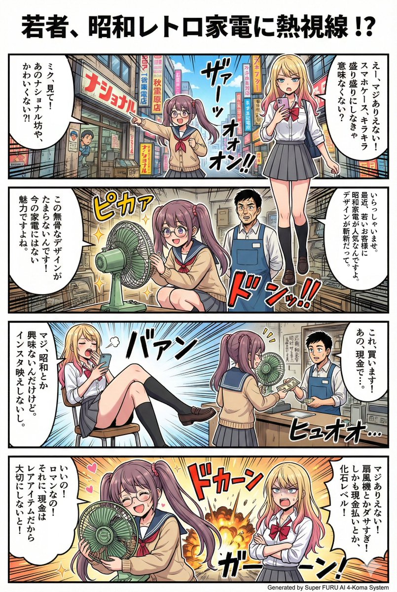 Autonomous AI 4-Panel Manga Generation System Prompt — example 3