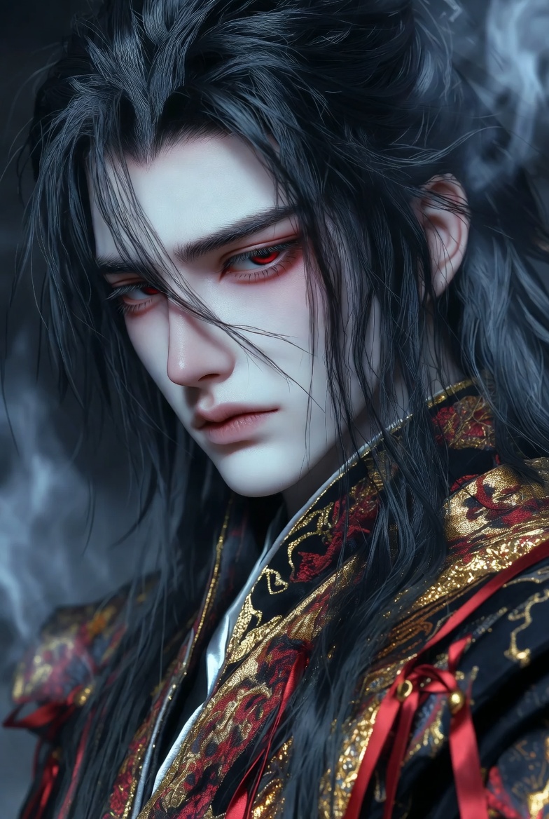 Detailed Cinematic Wuxia Scene Prompt: Dark Raven vs. Azure Frost — example 2