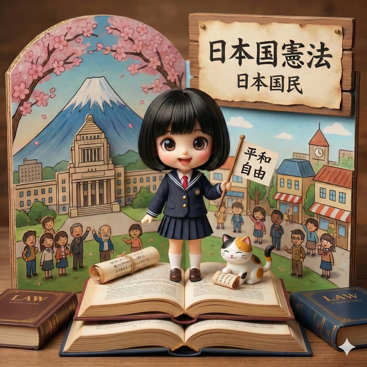 Generating Images from Song Titles: Japanese Constitution — example 1