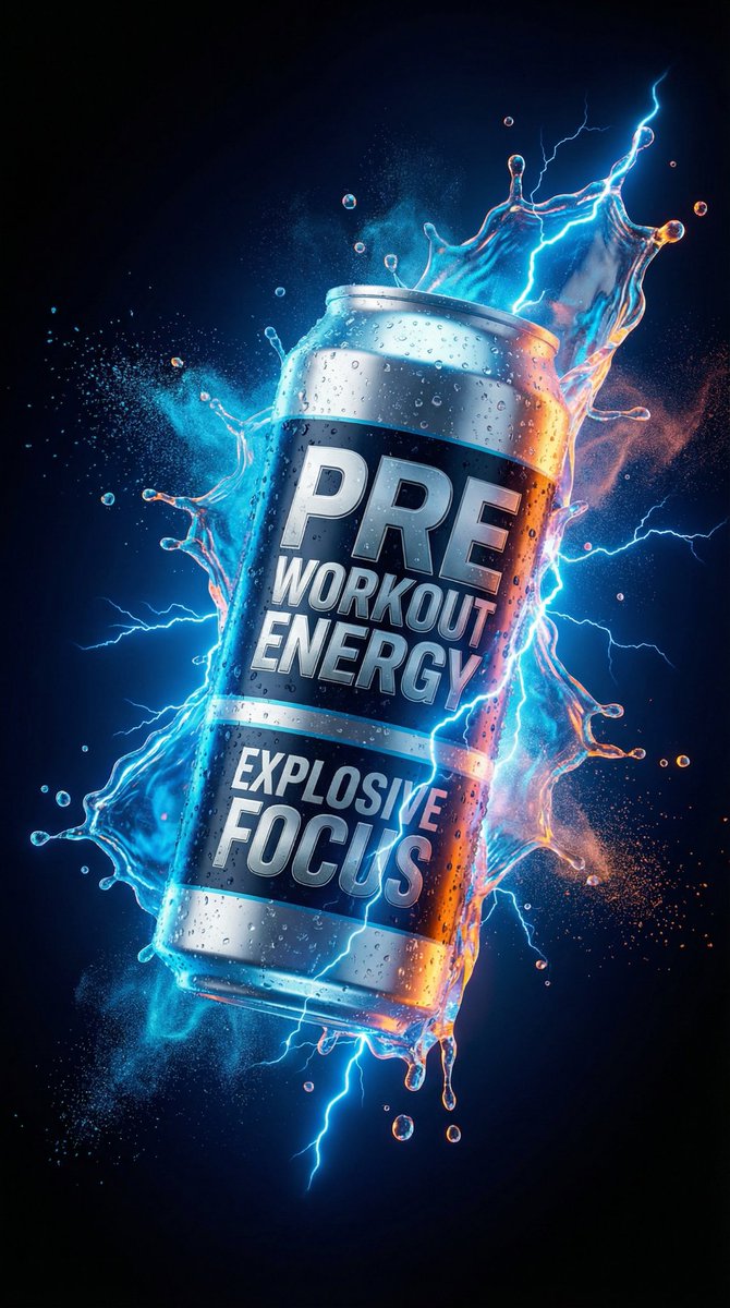 Energy Drink Product Explosion Commercial Prompt Template — example 1
