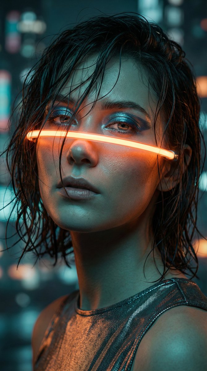 Cyberpunk High-Fashion Portrait Prompt — example 1