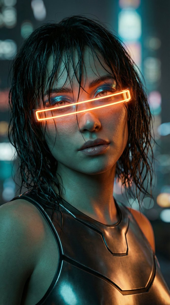 Cyberpunk High-Fashion Portrait Prompt — example 2