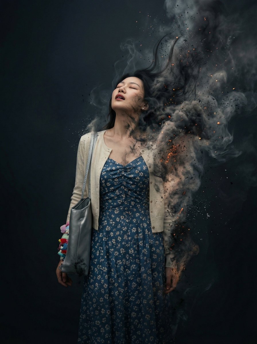 8K Photorealistic Disintegration Effect — example 3