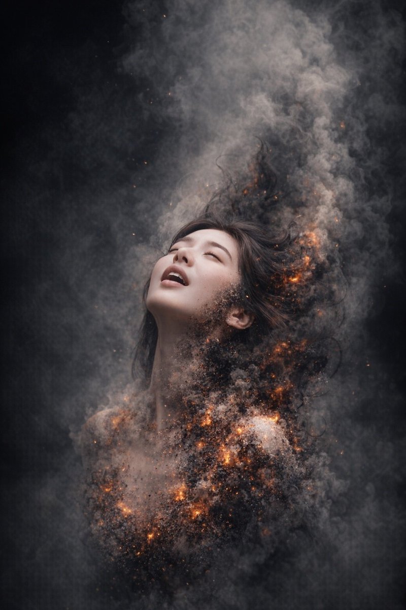 8K Photorealistic Disintegration Effect — example 4