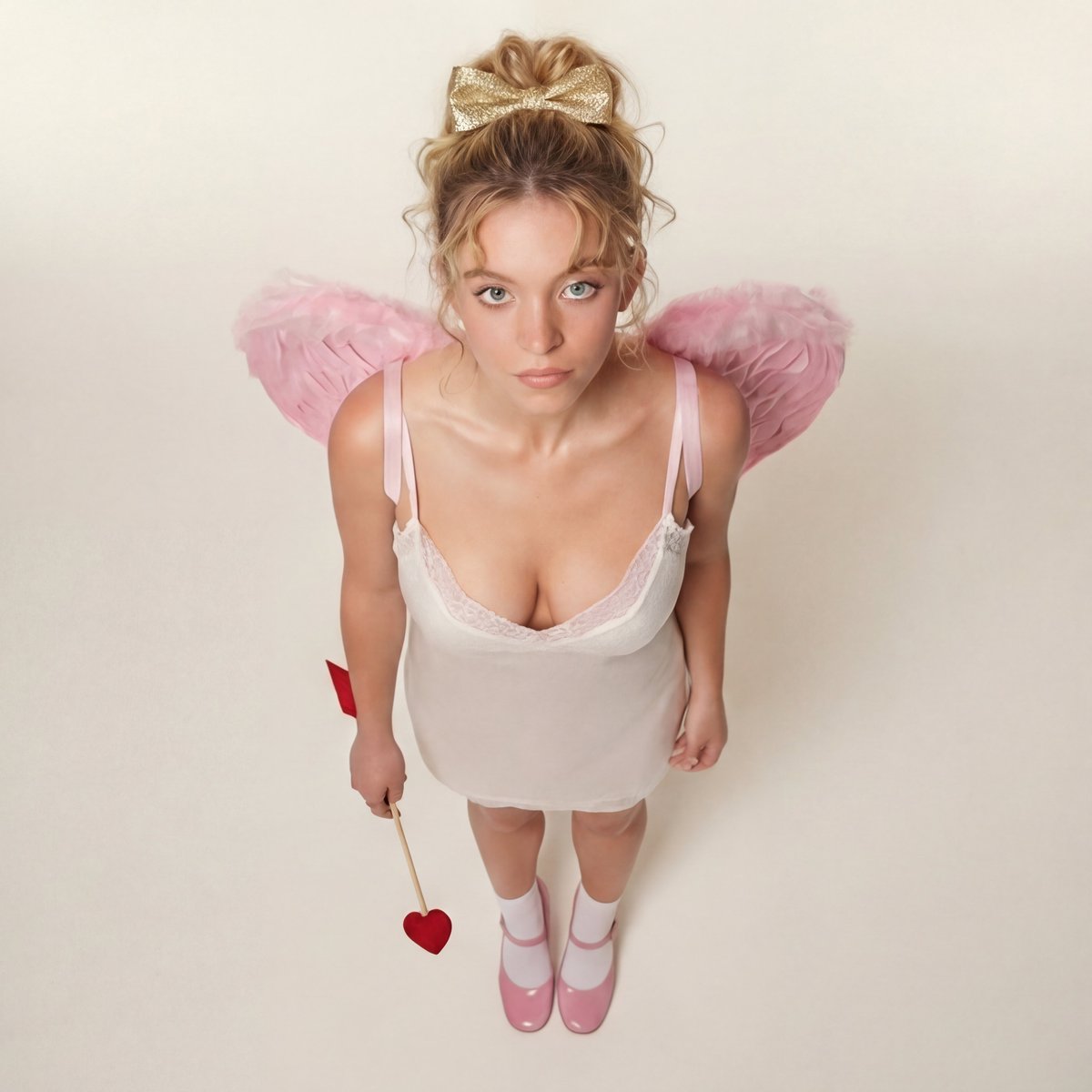 Modern Ethereal Cupid / Coquette Core Portrait — example 1