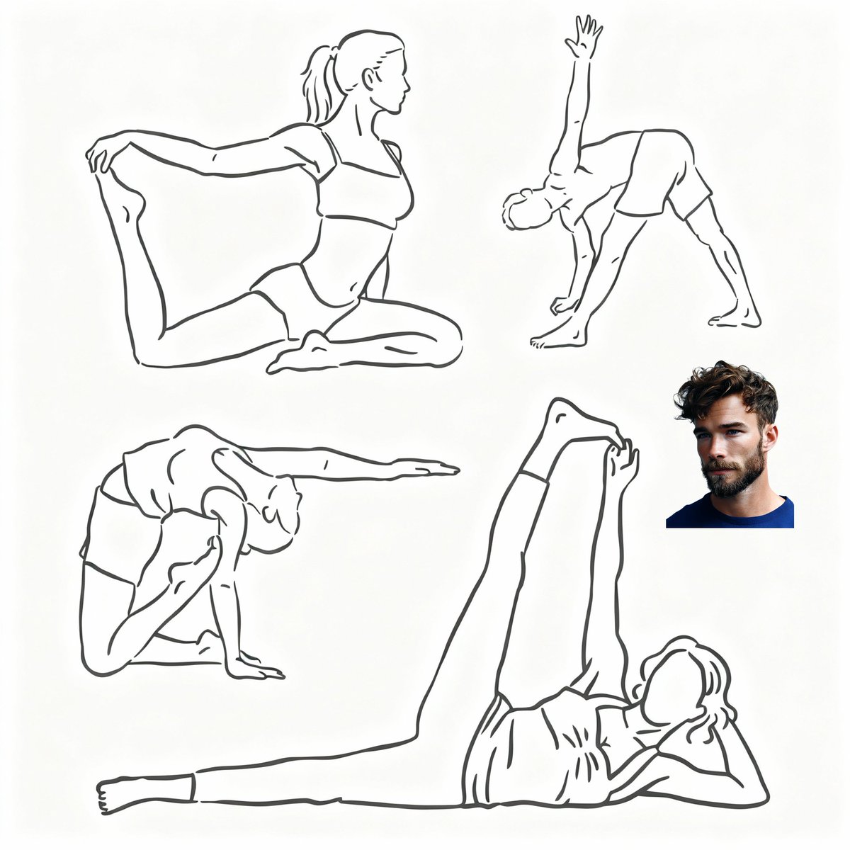 Pose transfer for fitness shots — example 2