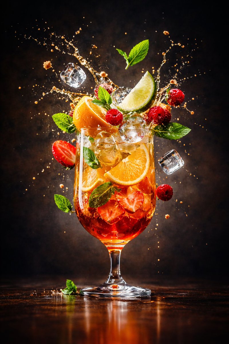 Hyper-realistic Floating Food Photography — example 1