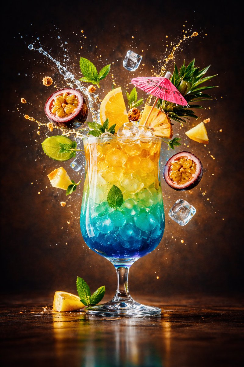 Hyper-realistic Floating Food Photography — example 2