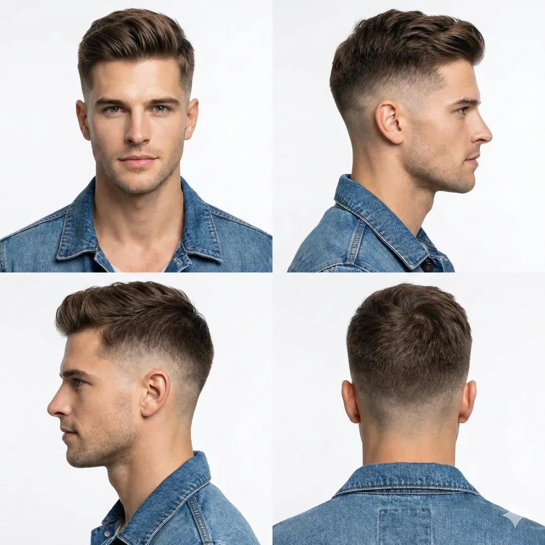 Professional Studio Portrait of a Man with a Skin Fade Haircut