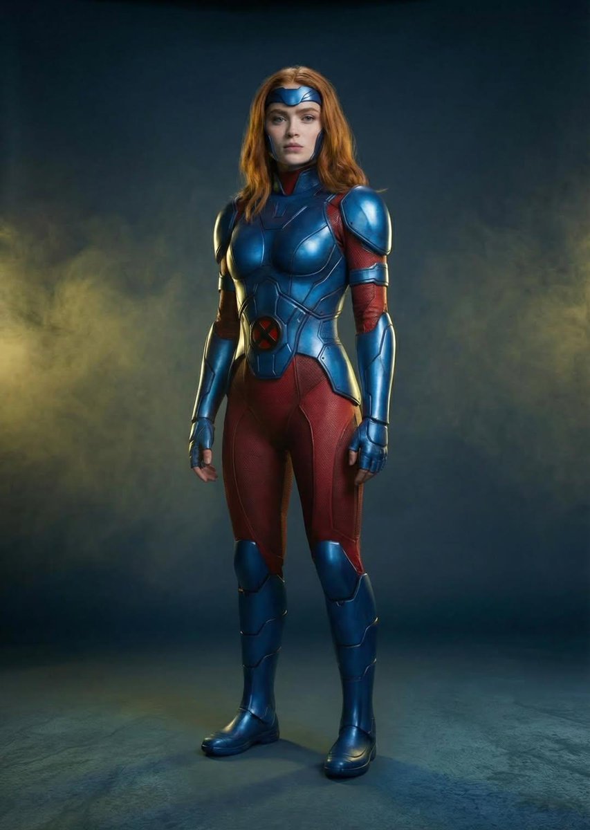 Cinematic Concept Art of Sadie Sink as Jean Grey — example 3