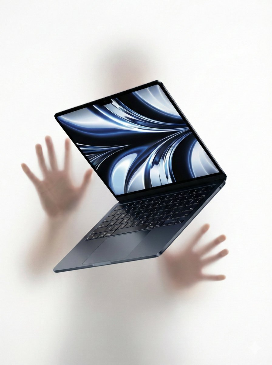 Ethereal Product Visual with Frosted Glass Hands