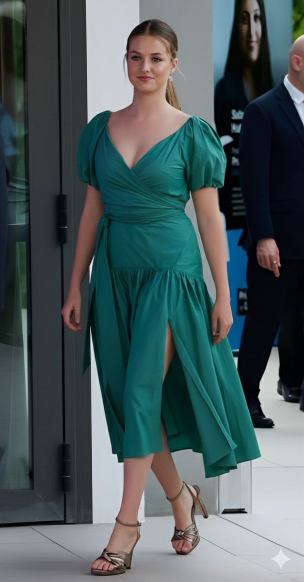 Emerald Green Satin Dress Fashion Editorial — example 1