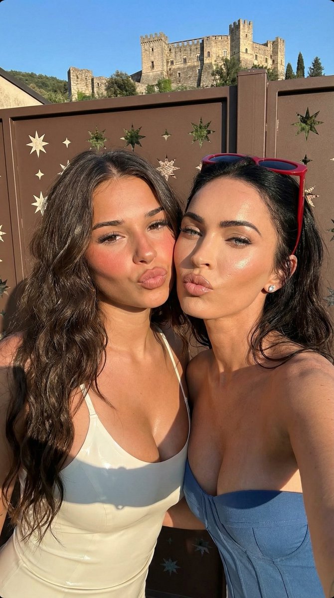 Influencer Style Selfie of Two Women Pouting — example 3
