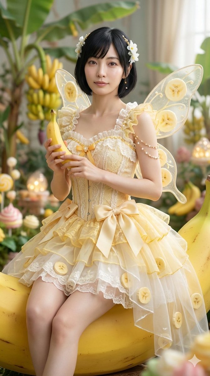 Cinematic Action Video Prompt: Banana Fairy vs. Zombies — example 1
