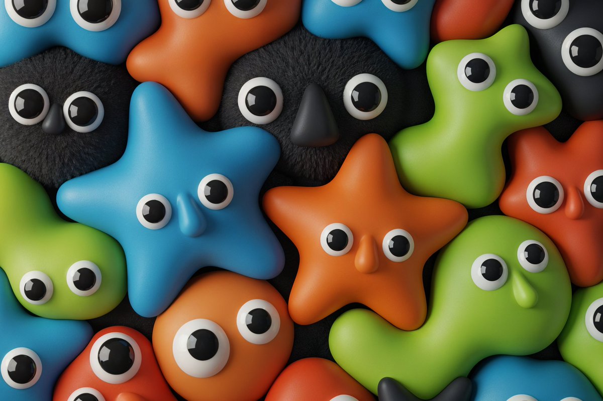 Neo-Skeuomorphism Crowd Scene Prompt — example 1