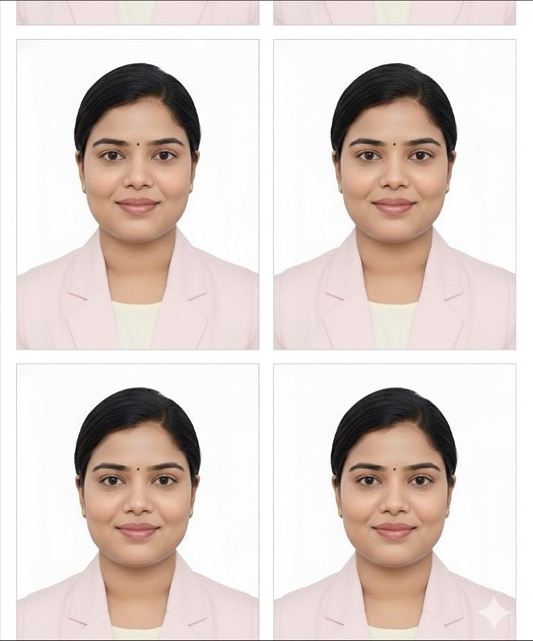 Passport Photo Grid Generation — example 1