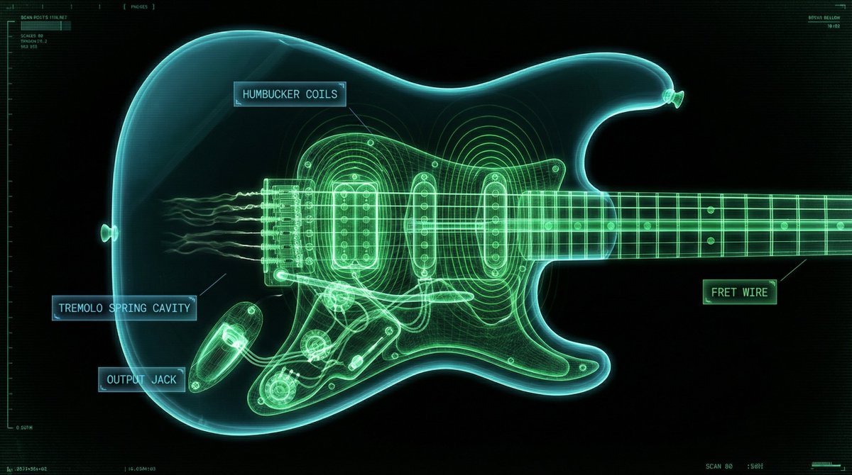 Neon X-Ray Photorealistic Scan