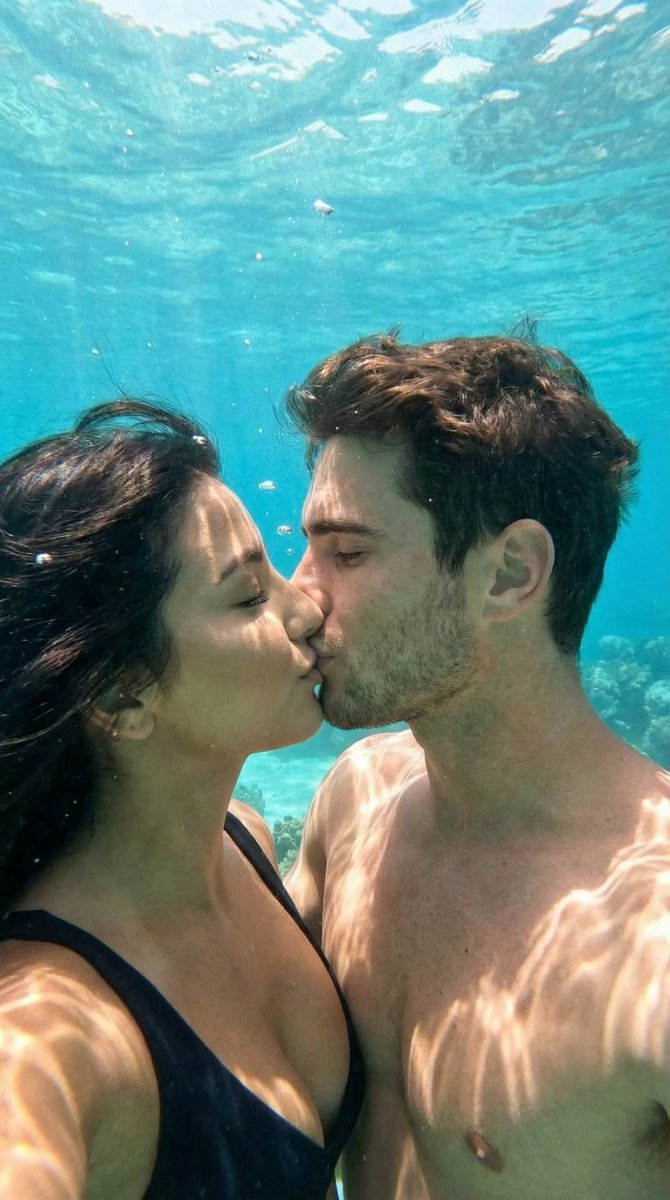 Underwater Cinematic Couple Kiss with Identity Preservation — example 1