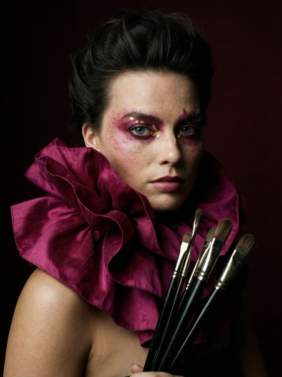 Hyper-Realistic Editorial Portrait of 'The Crimson Alchemist' — example 2