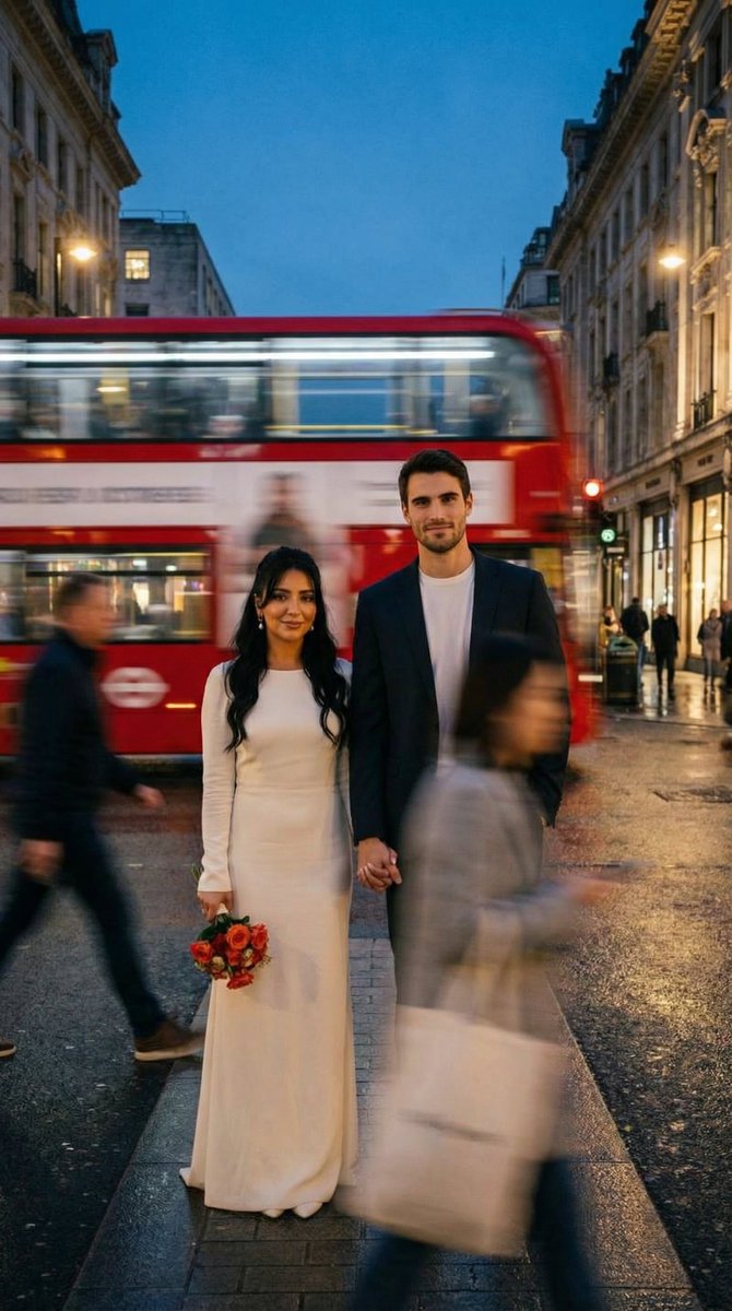 Cinematic Street Romance with Slow Shutter Effect — example 1