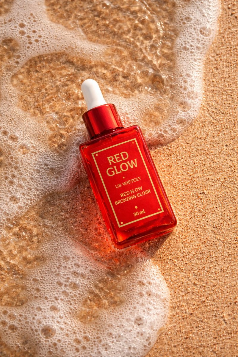 Summer Skincare Product Photography on Beach — example 4