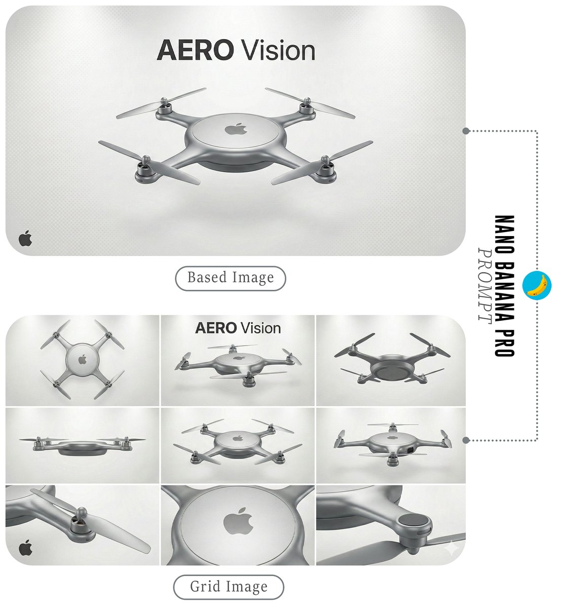Futuristic Branded Drone Product Poster — example 1
