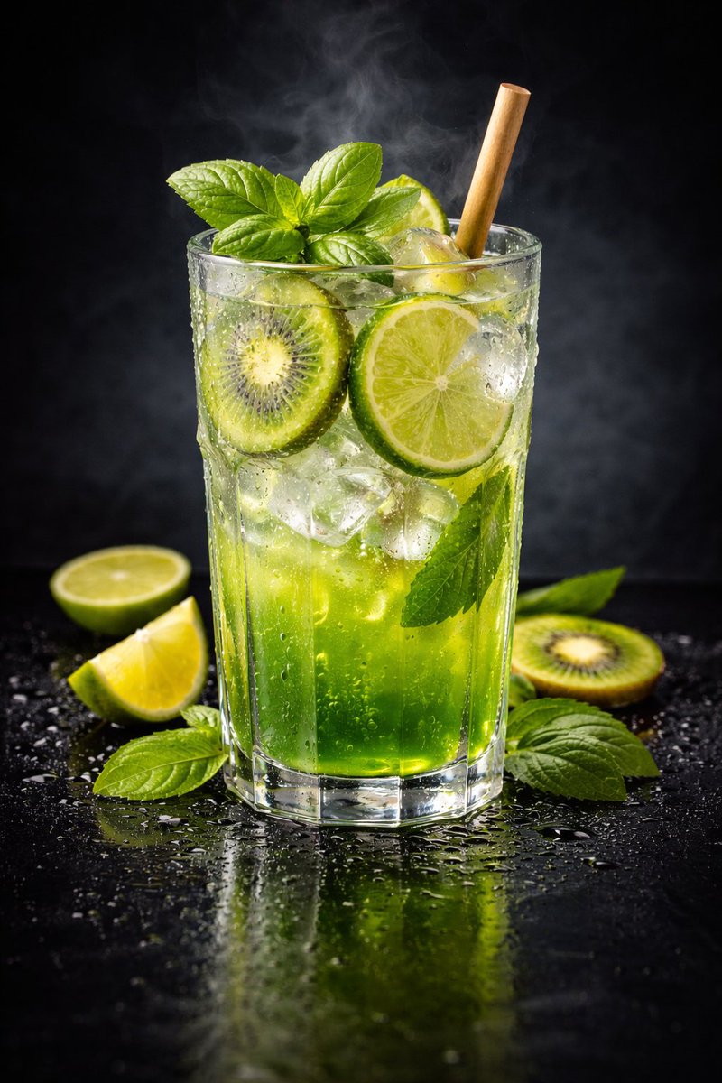 Premium Studio Shot of Blueberry Mint Iced Drink — example 4