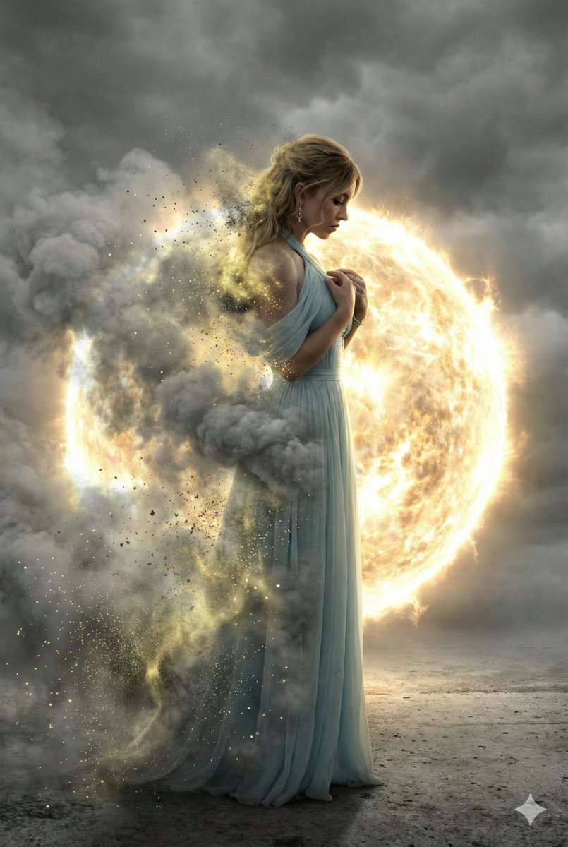 Cinematic Disintegration Effect Portrait — example 1
